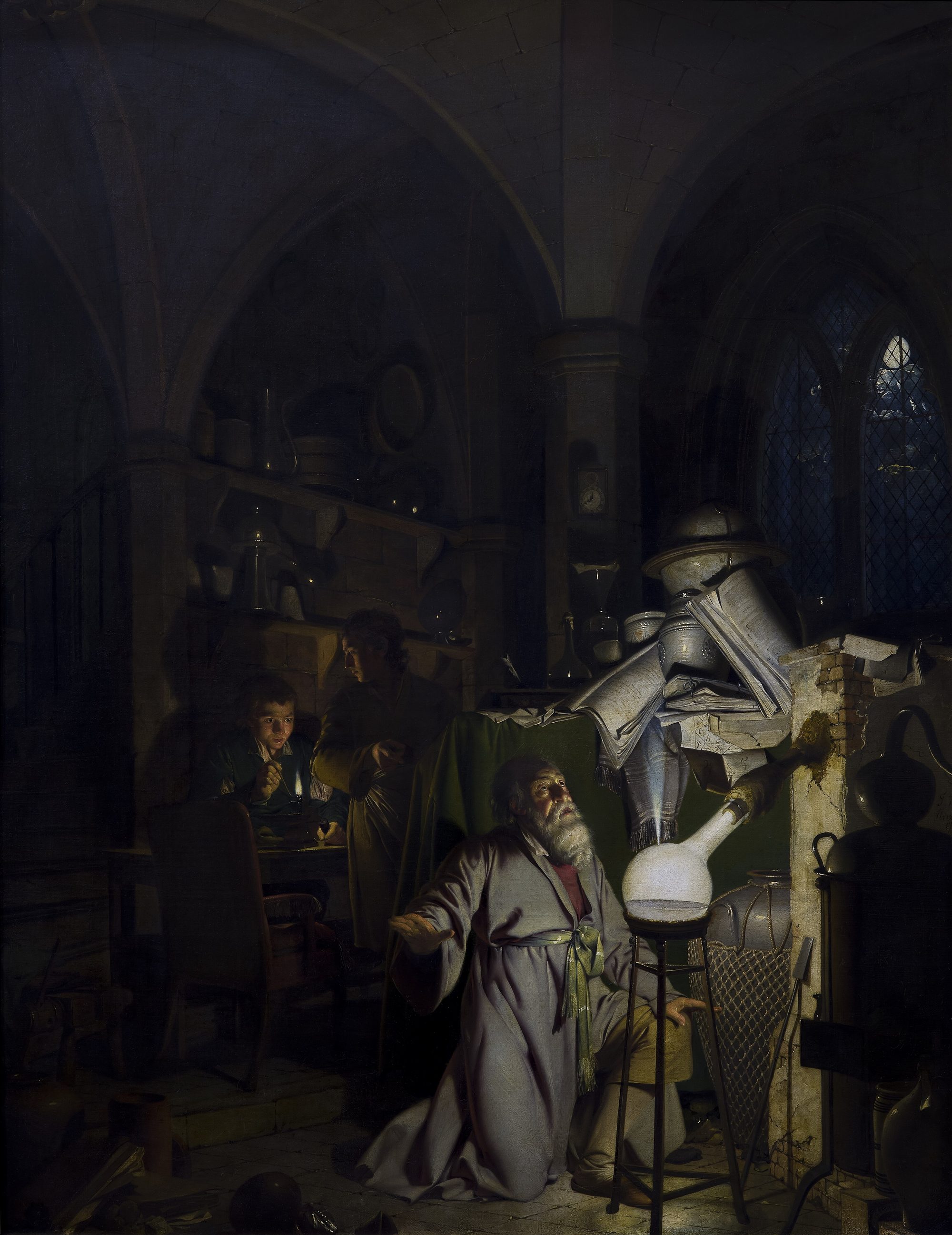 The Alchymist Discovering Phosphorus — Joseph Wright of Derby